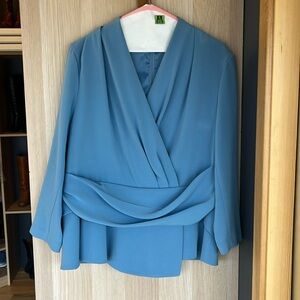 The Fold (Fold London) Blue Structured Blouse - 12 (UK 16)